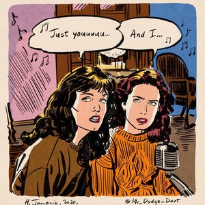 Twin Peaks Art Print - Maddy & Donna