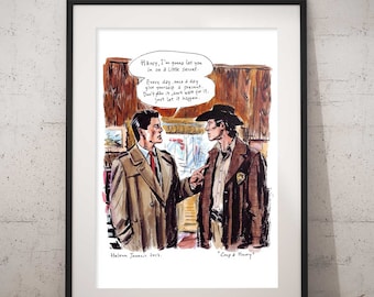 Twin Peaks Art Print - Harry and Coop