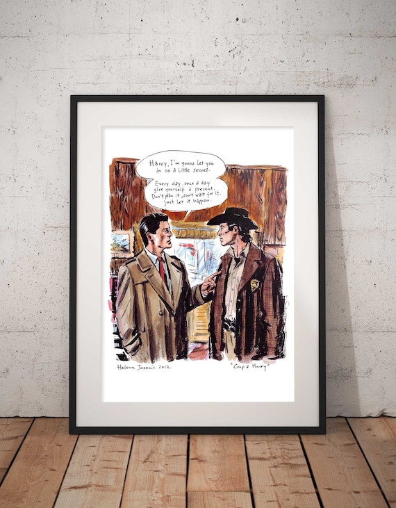 Twin Peaks Art Print - Harry and Coop