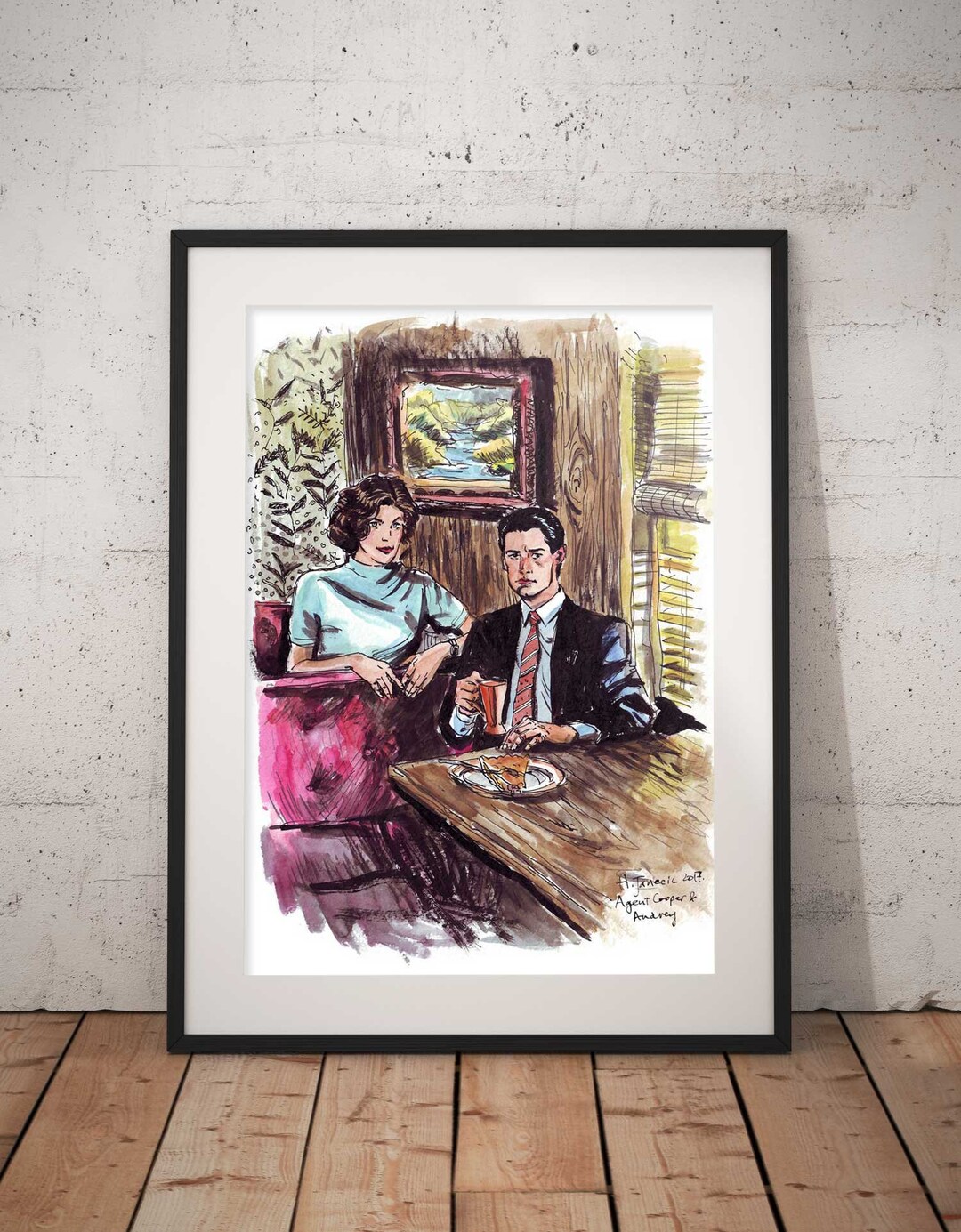 Twin Peaks Art Print - Audrey and Cooper - Etsy