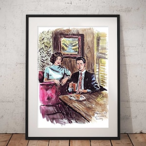 Twin Peaks Art Print - Audrey and Cooper