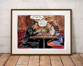 Twin Peaks Art Print - Gordon and Shelly