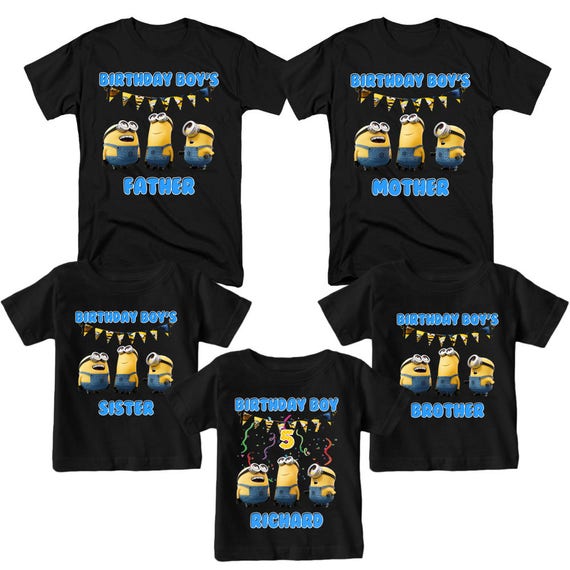 Minions Birthday T-shirt Personalized Name and Age Custom - Etsy