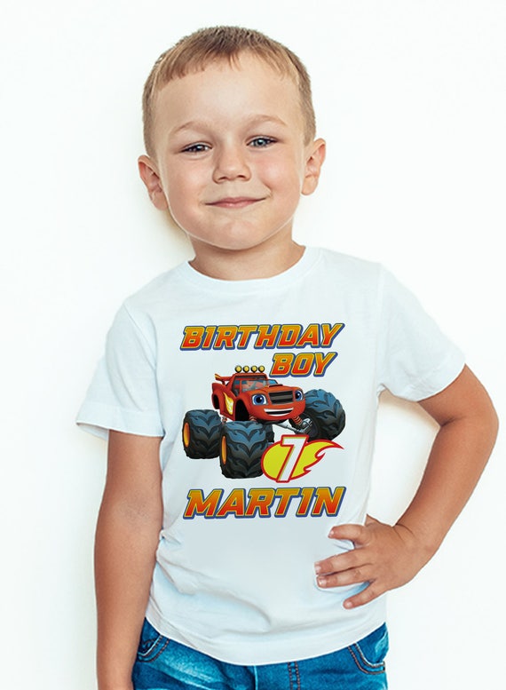 Blaze Shirt Personalized Name and Age Birthday Shirt