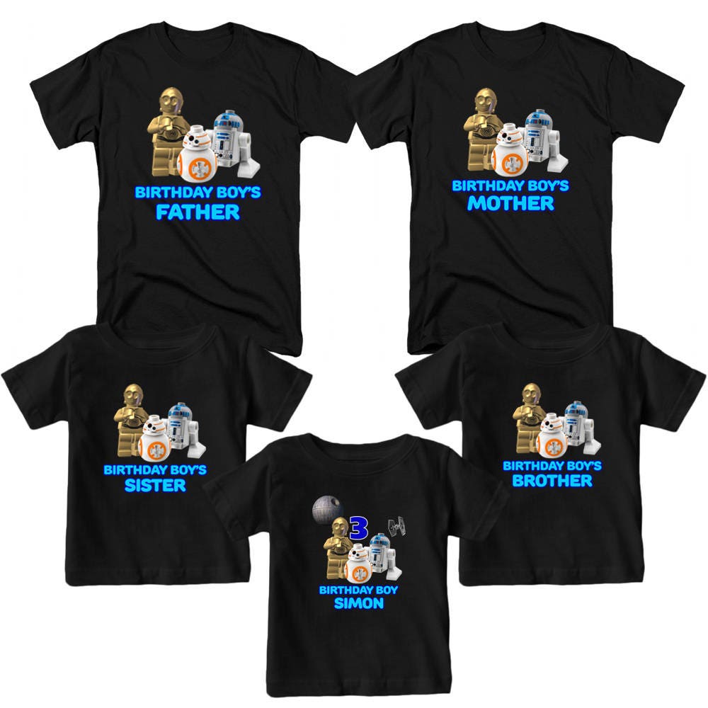 Star Wars Birthday Shirt Custom TShirt Name and Age Etsy