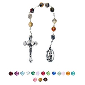 SAINT PEREGRINE Chaplet - CHOOSE Austrian Crystal, Gemstone or Wood (Patron Saint of Cancer Patients or one suffering with illness)