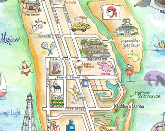 Boca Grande Florida Map Etsy - Il 340x270.3812093722 F33t