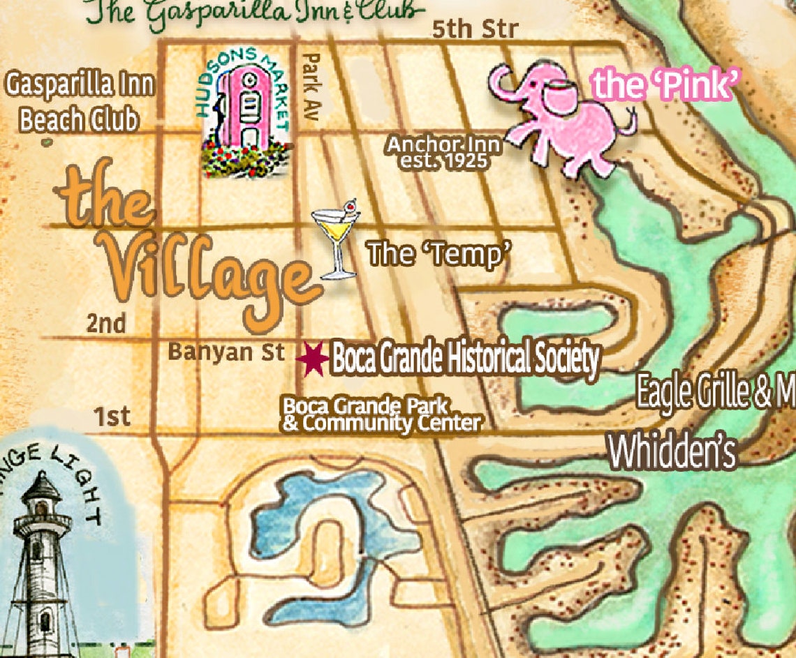 Boca Grande Map / Gasparilla Island