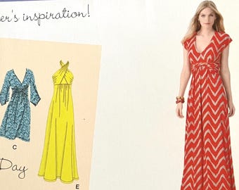 Simplicity Misses’ Knit Dresses in Two Lengths, Sizes 14 thru 22, Pattern 1804