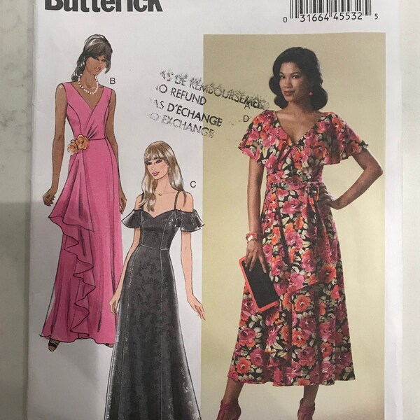 Butterick,Women/Misses, Dress & Sash, Pattern B6052, Sizes 6 thru 14, UNCUT, Factory-Folded