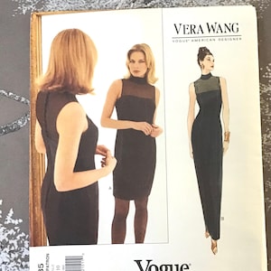 Vera Wang Vogue Dress Pattern 1585, UNCUT, Size 6-10