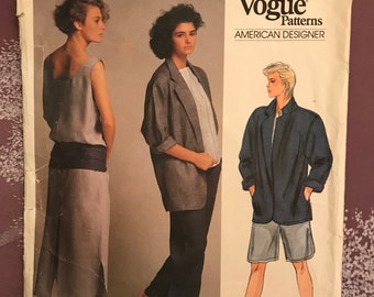 Vogue, Designer Perry Ellis, Women/Misses, Dress, Top, Pants, Shorts, Pattern 1522, Size 8, Gently Cut