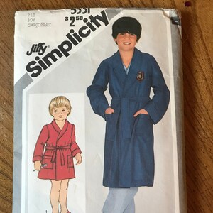 Vintage~ Simplicity #5331 Sewing Pattern~Child's & Boys