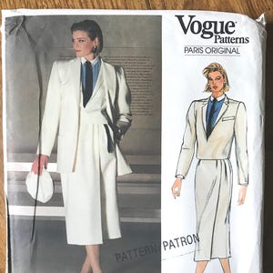 Collector, Vogue, Designer Christian Dior, Women/Misses, Short Coat, Jacket, Wrap Skirt & Shirt, Size 10, Pattern 1447, UNCUT