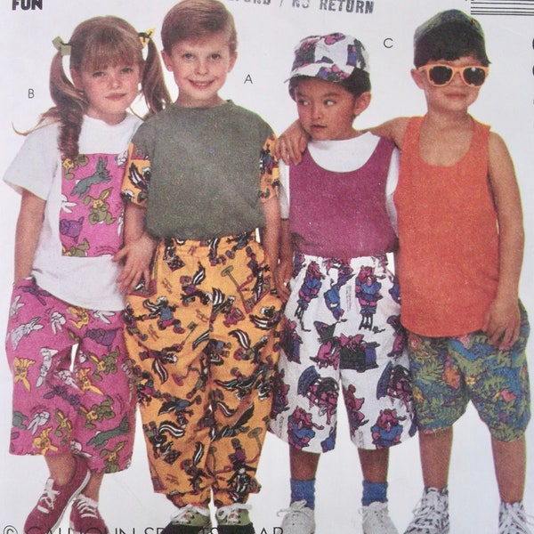 McCall's Children Easy Pattern 5941, T-Shirt, Tank Top, Pants, Shorts, Size 3-4 Medium, Mostly Uncut