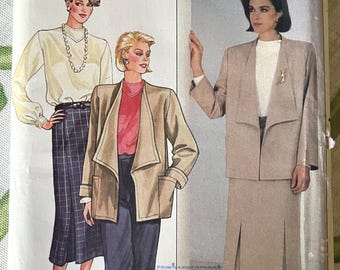 Butterick, Misses' Jacket, Skirt, Pants & Blouse, Sizes 14-16-18, Pattern 6963, Uncut.