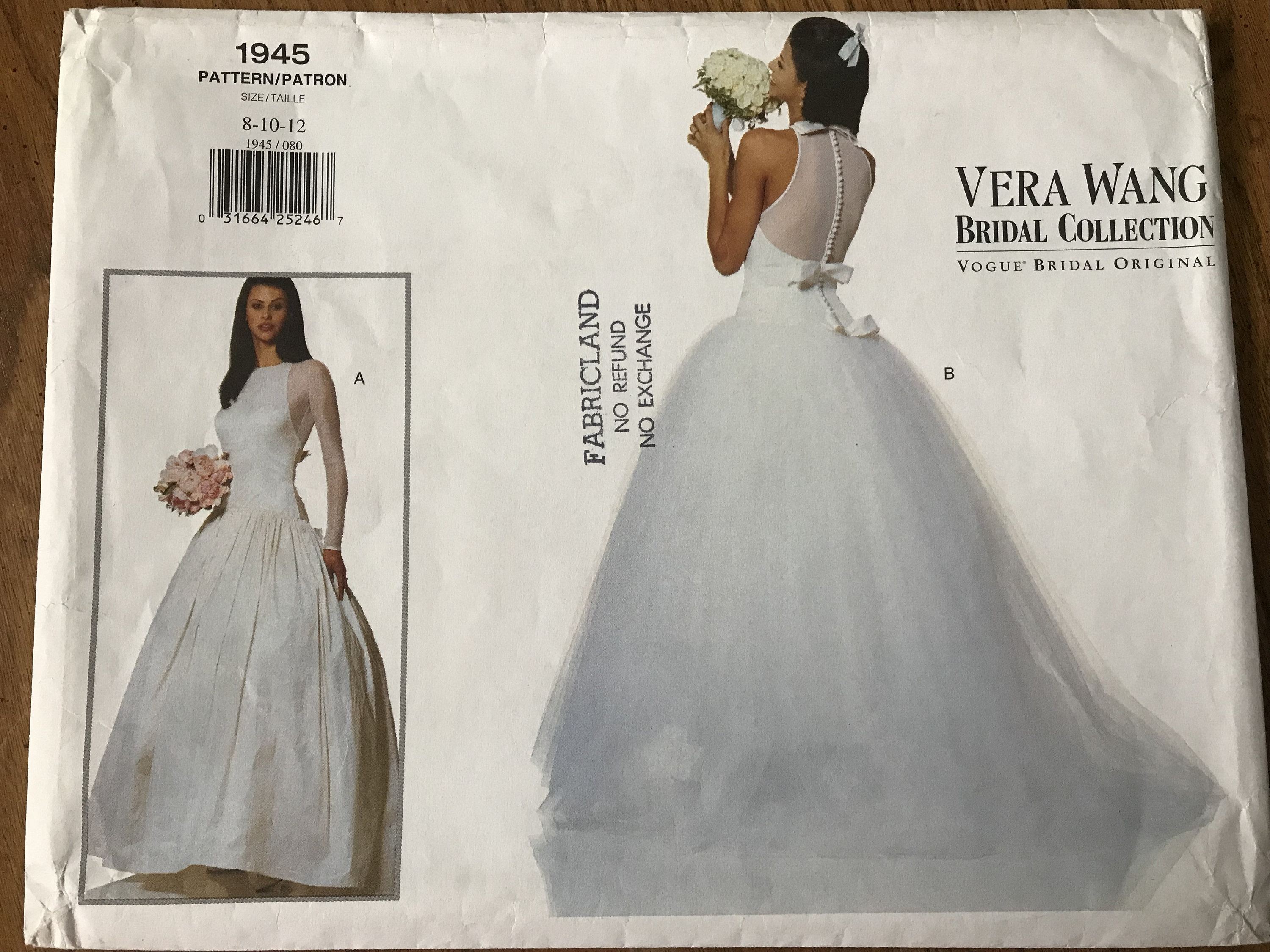 Vogue Bridal Gown/dress, Designer Vera Wang, Sizes 8,10,12