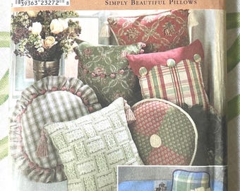 Simplicity Home, Decor Cushions, Various sizes and styles, Pattern #8859, Vintage