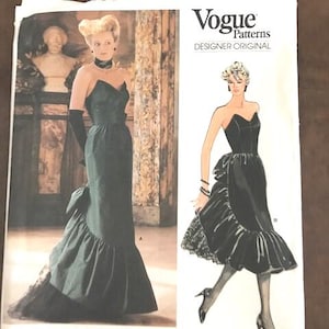 Vogue, Designer Bellville Sassoon, Misses' Dress, Formal - Mid-calf or Evening, Size 10, Pattern 1471, Vintage, Uncut.