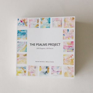 Psalms Project Book, Watercolor Abstract Art, Christian Gift, Encouragement Gift, Christian Journal, Verse Art, Christian Book, Devotional image 1