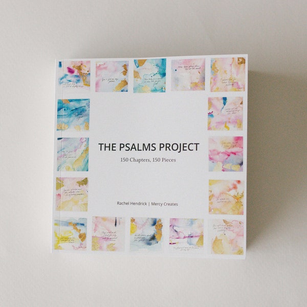 Psalms Project Book, Watercolor Abstract Art, Christian Gift, Encouragement Gift, Christian Journal, Verse Art, Christian Book, Devotional