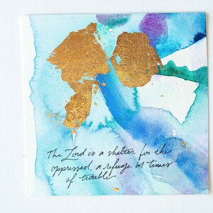 Psalms Project: Psalm 110, Abstract Watercolor Art, Scripture Painting, Christian Gift for Friend, Christian Home Decor, Abstract Art image 9