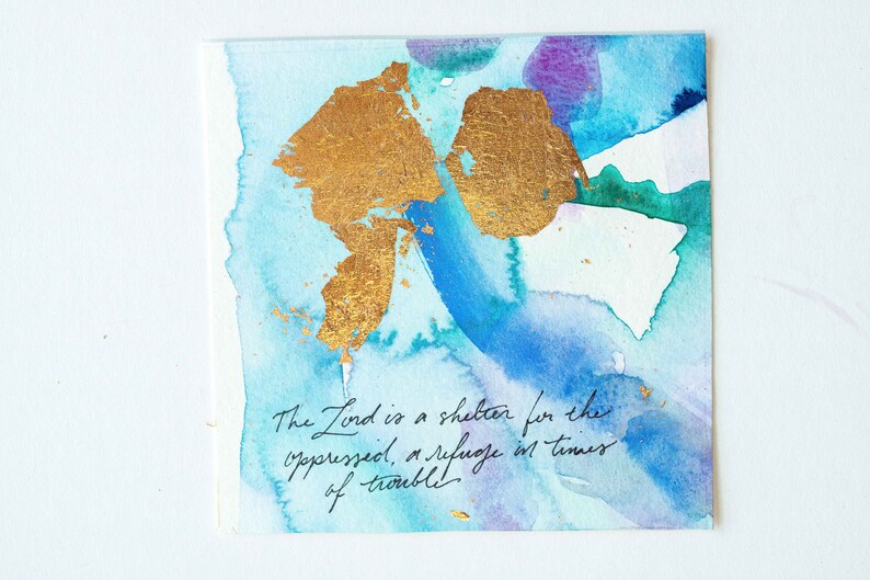 Psalms Project: Psalm 110, Abstract Watercolor Art, Scripture Painting, Christian Gift for Friend, Christian Home Decor, Abstract Art image 9