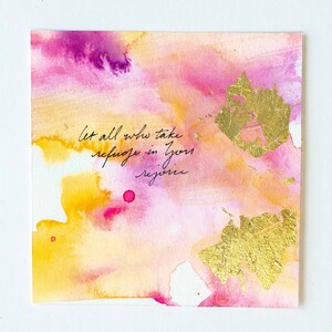 Psalms Project: Psalm 110, Abstract Watercolor Art, Scripture Painting, Christian Gift for Friend, Christian Home Decor, Abstract Art image 5