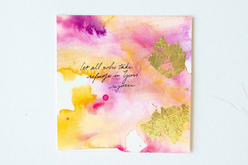 Psalms Project: Psalm 110, Abstract Watercolor Art, Scripture Painting, Christian Gift for Friend, Christian Home Decor, Abstract Art image 5