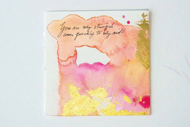 Psalms Project: Psalm 2130, Christian Watercolor Art, Abstract Painting, Christian Home Decor. Encouragement Gift for Friend, Verse Art Psalm 22:19