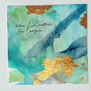 Psalms Project: 51-60, Abstract Watercolor Art, Christian Painting, Painting with Scripture, Abstract Home Decor, Bible Verse Wall Art Psalm 53:6