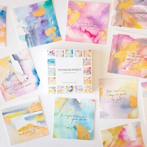 Psalmen Projektbuch, Aquarell abstrakte Kunst, christliches Geschenk, Ermutigungsgeschenk, christliche Zeitschrift, Verskunst, christliches Buch, Devotionalie