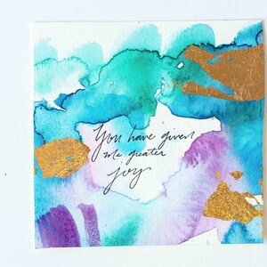 Psalms Project: Psalm 110, Abstract Watercolor Art, Scripture Painting, Christian Gift for Friend, Christian Home Decor, Abstract Art image 4