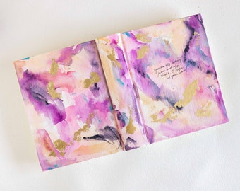 You Are My Hiding Place and My Shield, Watercolor Bible, ESV Bible, Journaling Bible, Christian Gift, Psalm 119:114, Purple and Gold Bible
