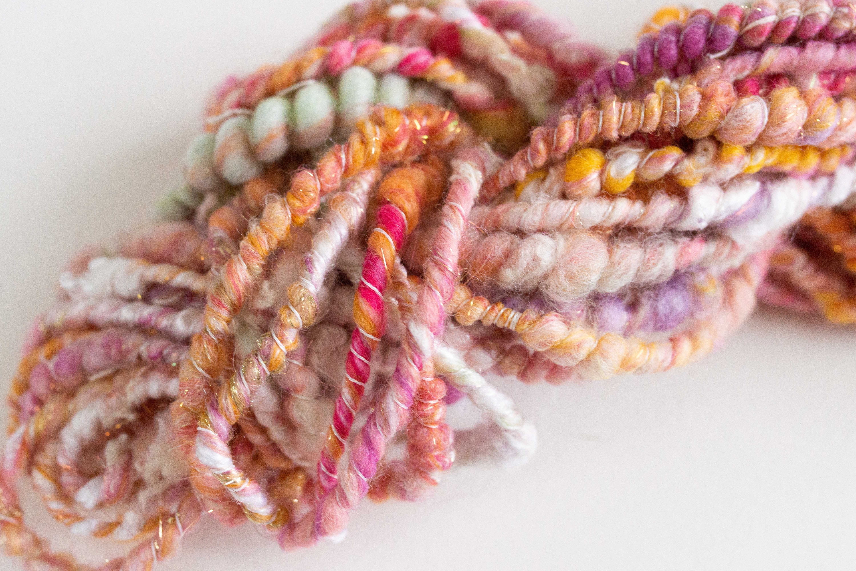 Rainbow Sparkly Art Yarn Chunky Yarn for Weaving Art Yarn Etsy