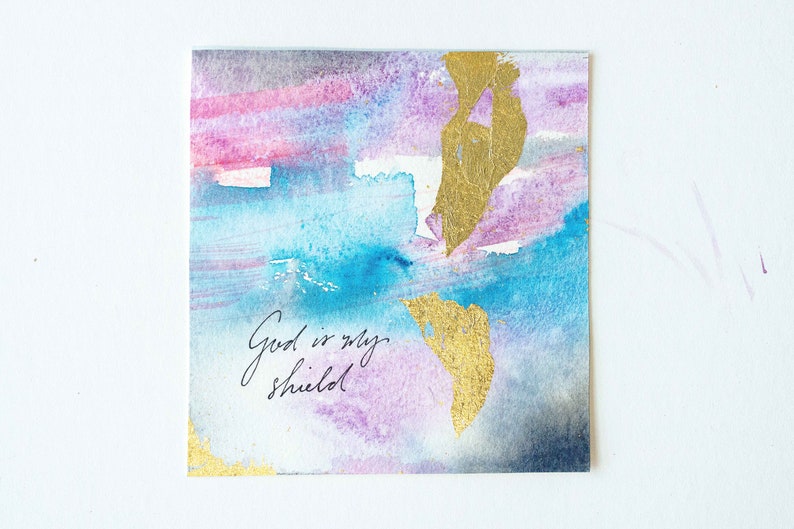 Psalms Project: Psalm 110, Abstract Watercolor Art, Scripture Painting, Christian Gift for Friend, Christian Home Decor, Abstract Art Psalm 7:10