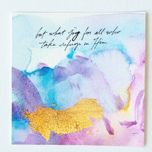 Psalms Project: Psalm 110, Abstract Watercolor Art, Scripture Painting, Christian Gift for Friend, Christian Home Decor, Abstract Art image 2