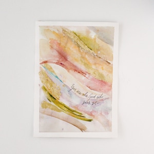 Genesis 16:13, You are the God who sees, Watercolor Scripture art, Abstract Painting, Gold Leaf Painting, Christian Art, Christian Gift,