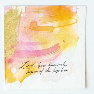 Psalms Project: Psalm 110, Abstract Watercolor Art, Scripture Painting, Christian Gift for Friend, Christian Home Decor, Abstract Art image 10