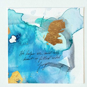 Psalms Project: Psalm 2130, Christian Watercolor Art, Abstract Painting, Christian Home Decor. Encouragement Gift for Friend, Verse Art image 8