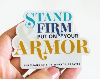 Armor of God, Put on the Armor of God Sticker, Biblical Worldview, Christian Worldview, Christian Sticker, Theology Sticker, Ephesians 6