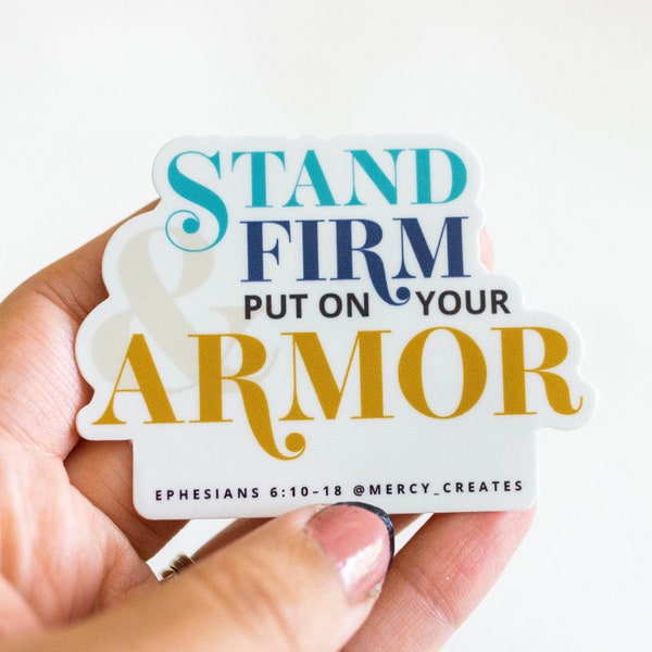 Armor of God, Put on the Armor of God Sticker, Biblical Worldview, Christian Worldview, Christian Sticker, Theology Sticker, Ephesians 6