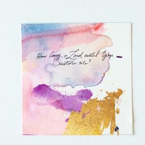 Psalms Project: Psalm 110, Abstract Watercolor Art, Scripture Painting, Christian Gift for Friend, Christian Home Decor, Abstract Art Psalm 6:3