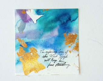 Psalms Project: Psalm 21–30, Christian Watercolor Art, Abstract Painting, Christian Home Decor. Encouragement Gift for Friend, Verse Art