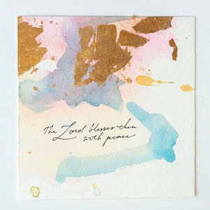 Psalms Project: Psalm 2130, Christian Watercolor Art, Abstract Painting, Christian Home Decor. Encouragement Gift for Friend, Verse Art Psalm 29:11