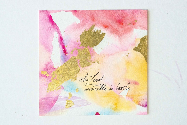 Psalms Project: Psalm 2130, Christian Watercolor Art, Abstract Painting, Christian Home Decor. Encouragement Gift for Friend, Verse Art Psalm 24:8
