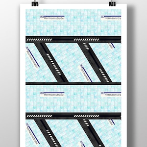 U-bahn  Hermannstraße - Berlin graphic watercolour poster