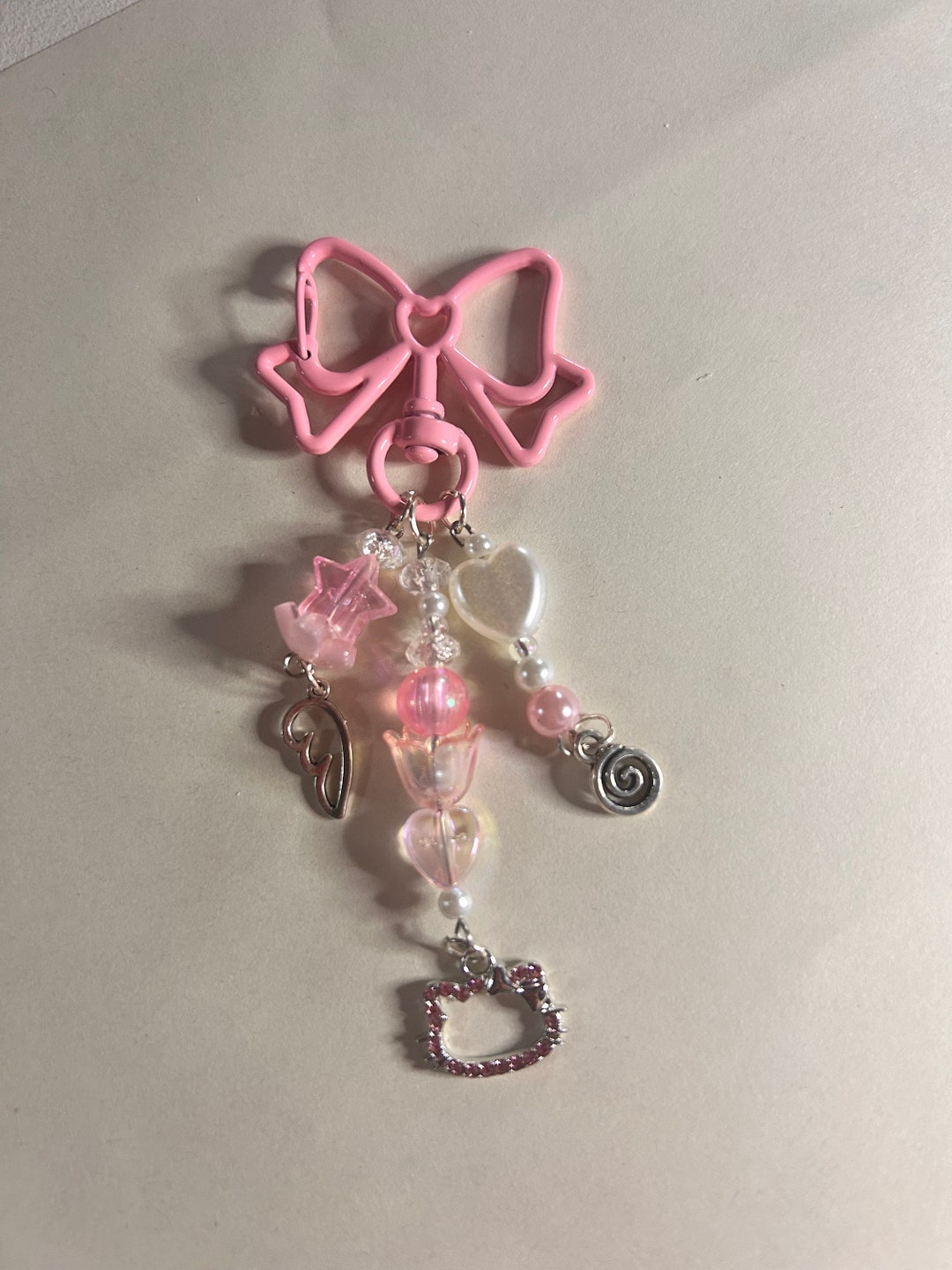 Hello Kitty Sanrio Bow Lolita Keychain W/ Angel Wing and - Etsy