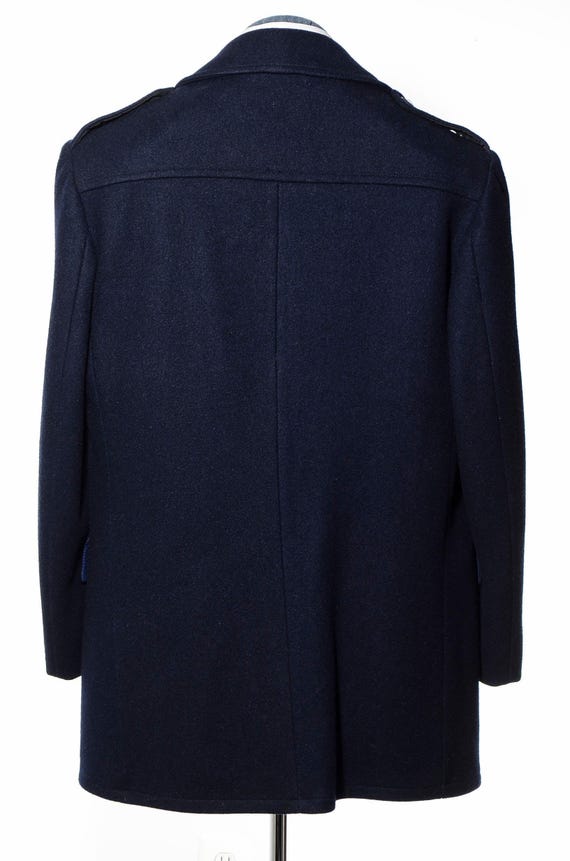 42R Vintage London Fog Double-Breasted Navy-Blue … - image 6