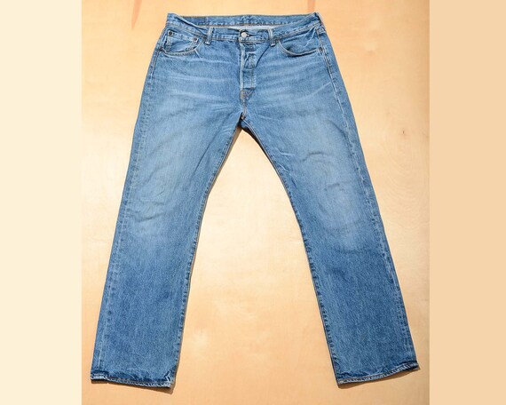 levis faded blue jeans
